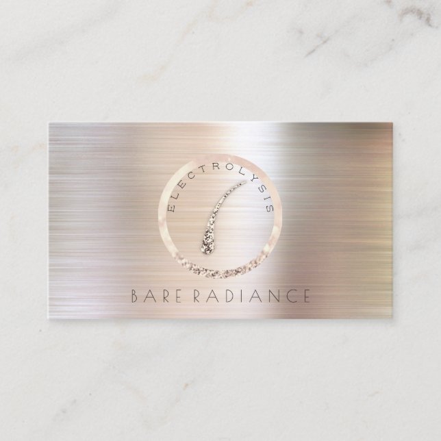 Cartão De Horário Compromisso de remoção do cabelo de eletrólise Ros (Frente)