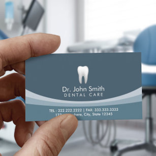 Cartão De Horário Compromisso Dental Profissional Azul Moderno