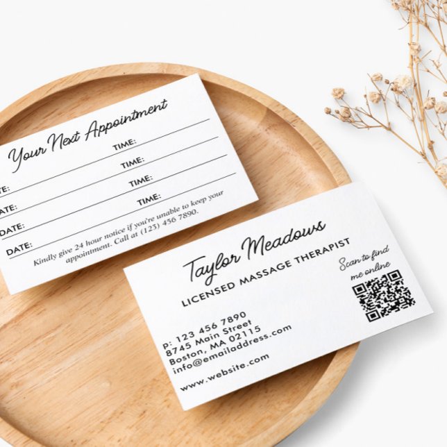 Cartão De Horário Compromisso múltiplo de código QR prático de branc (Criador carregado)