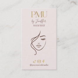 Cartão De Horário Consulta de PMU Bege e Dourado Elegante