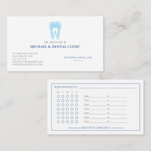 Cartão De Horário Consulta Formal de Dentista Odontológico