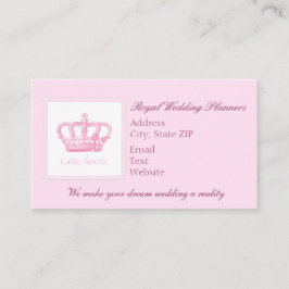 Cartão De Horário Coroa rosa-branca