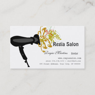 Cartão De Horário Denominando Beauticians do secador de cabelo do