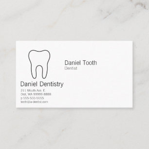 Cartão De Horário Dente simbólico