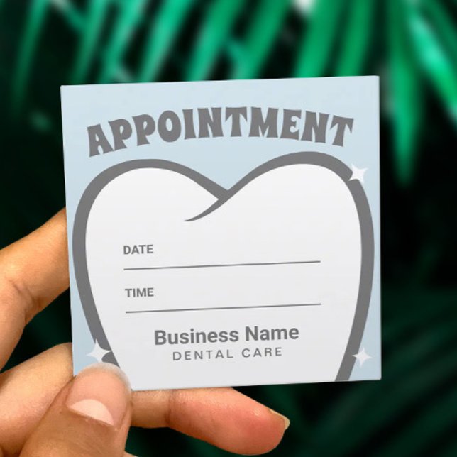 Cartão De Horário Dentist Cute Tooth Dental Office Compromisso (Criador carregado)