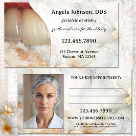 Cartão De Horário Dentista Geriátrico Elegante