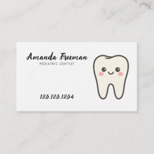 Cartão De Horário Dentista Pediátrico dos Dentes Brancos Cons