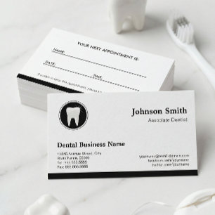 Cartão De Horário Dentista Profissional - Nomeação para Cuidados Den