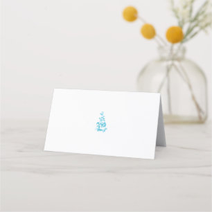 Cartão De Horário Design de decoração de turquesa média, azul escura