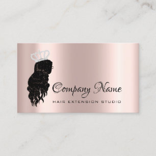 Cartão De Horário Diamante cor-de-rosa da faísca da coroa do cabelo