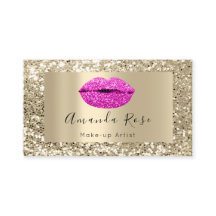 Dourada MAKE-UP ARTIST RED KISS LÁBIOS GLITTER