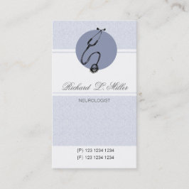 Cartão De Horário Doutor azul Estetoscópio da nomeação dos cuidados