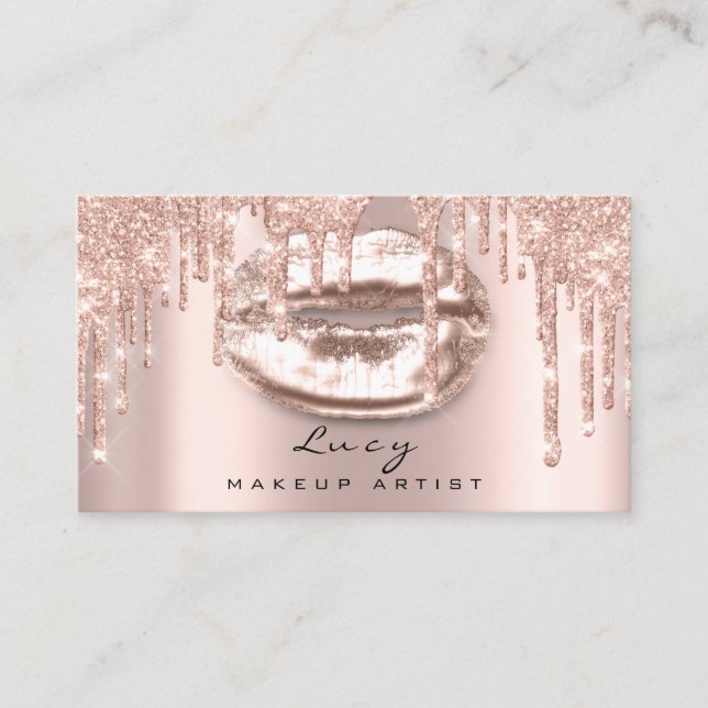 Cartão De Horário Drives de Compromisso Lábios Glitter Drives Suspen (Frente)