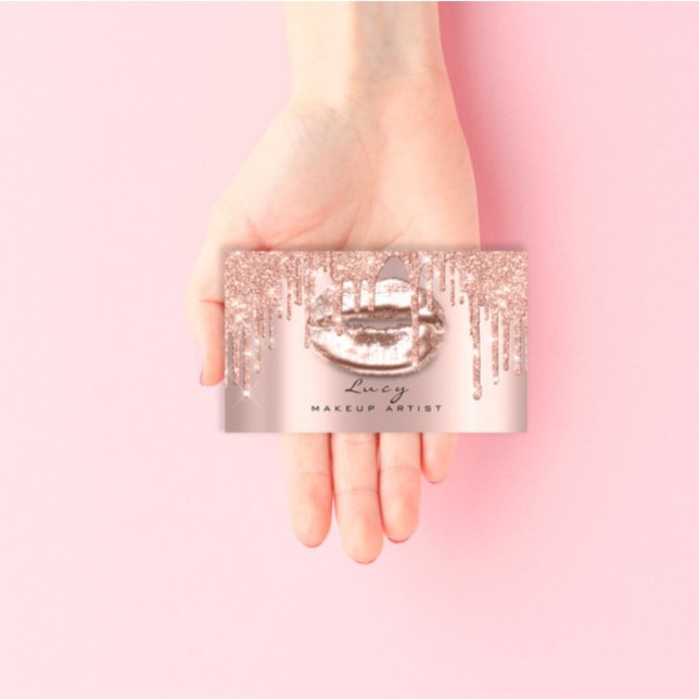 Cartão De Horário Drives de Compromisso Lábios Personalizados Glitte (Criador carregado)