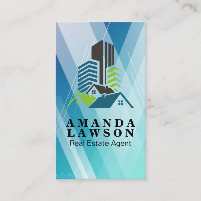 Cartão De Horário Edifícios comerciais | Propriedades do imóvel (Frente)