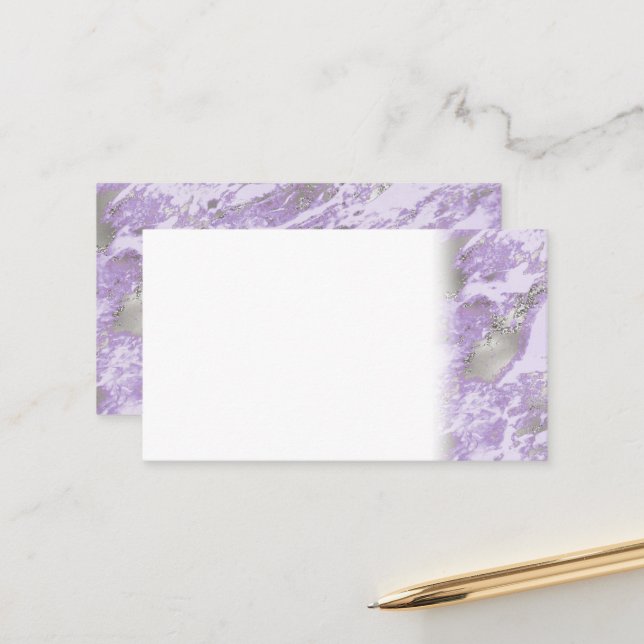 Cartão De Horário Elegant Purple Grey Abstract Chic Pattern (Frente/Verso In Situ)