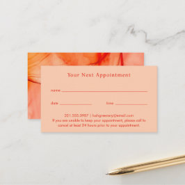 Cartão De Horário Elegante Abstrato Vermelho Moderno