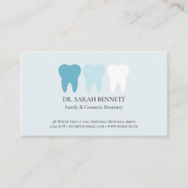 Cartão De Horário Elegante dentista arejado azul claro profissional