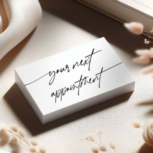 Cartão De Horário Elegante Moderno Seu Próximo Script de Compromisso