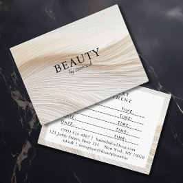 Cartão De Horário Elegante, ondas, salão,