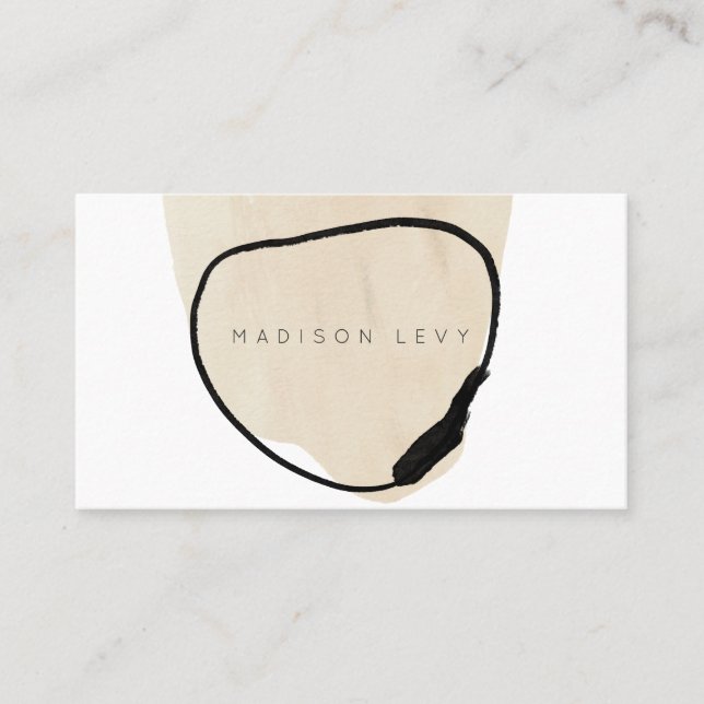 Cartão De Horário Empresa de Artisan de Abstrato moderno simples (Frente)