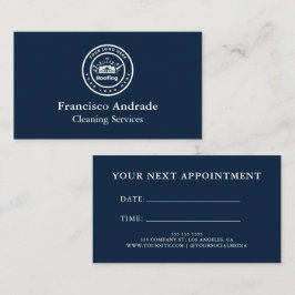 Cartão De Horário Empresa de Cobertura | Serviços de Logotipo Person