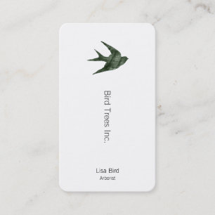 Cartão De Horário Engolir (Estilo Letterpress)