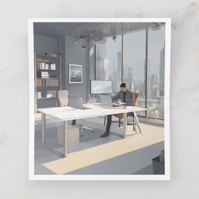 Cartão De Horário Escritório e Escola > (Interior Desdobrado)