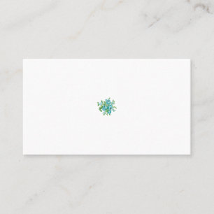 Cartão De Horário Estilo Decorativo, Mint Cream, Fountain Blue, Teal