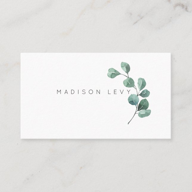 Cartão De Horário Eucalypt Branch Deixa Artisan Business Nomeation (Frente)