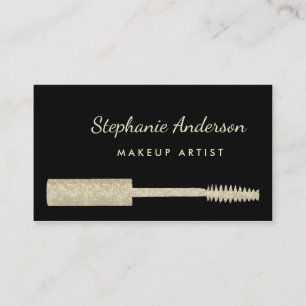 Cartão De Horário FAUX Dourada Glitz Mascara Bruxa Maquiagem de Pinc