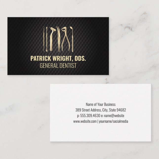 Cartão De Horário Ferramentas de Limpeza Dental (Frente/Verso)