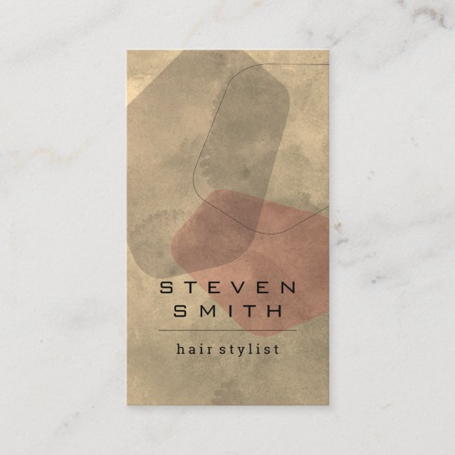 Cartão De Horário Formas artísticas e Cores d'água (Frente)