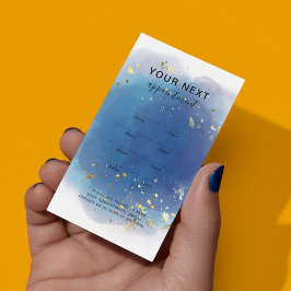 Cartão De Horário Glitter de Glam Moderno de Script de Assinatura Ho