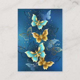Cartão De Horário Golden butterflies