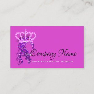 Cartão De Horário Hair Extension Hair Bright Pink Crown Spark