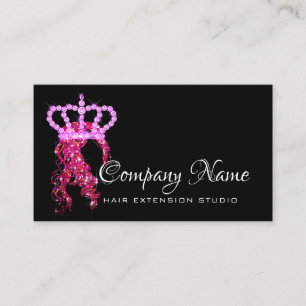 Cartão De Horário Hair Extension Hair Stylist Purple Crown Spark