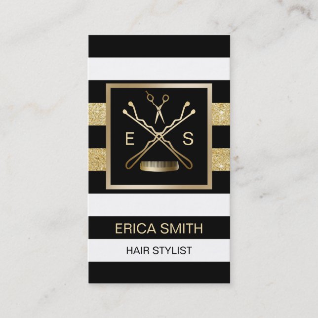 Cartão De Horário Hair Stylist Beauty Salon Moderno Compromisso (Frente)