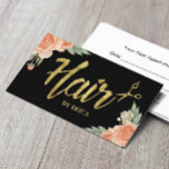 Cartão De Horário Hair Stylist Vintage Floral Salon Nomeação<br><div class="desc">Hair Stylist Vintage Floral Salon Appoint Cartões de visitas.</div>