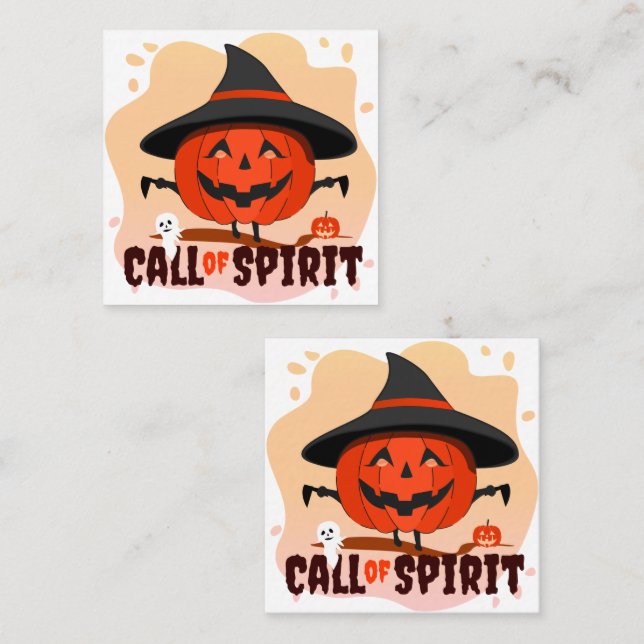 Cartão De Horário Halloween Call of Spirit (Frente/Verso)