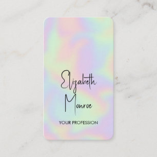 Cartão De Horário Holographic Opal Gemstone