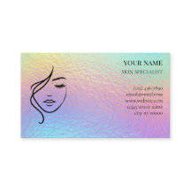 Holographic Skincare & Beauty After Care Card