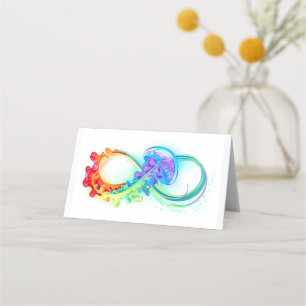 Cartão De Horário Infinidade com água-vivas do Arco-Íris