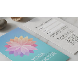 Cartão De Horário Instrutor de Estúdio de YOGA Nomeado Lotus Mandala