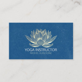 Cartão De Horário Instrutor de Meditação do YOGA Studio Reiki Dourad