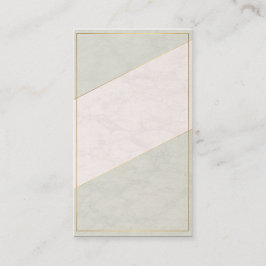 Cartão De Horário Ivory Marble Blank Appointment Card – Gold Accent