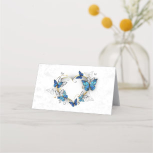 Cartão De Horário Jewelry Heart with Butterflies Morpho