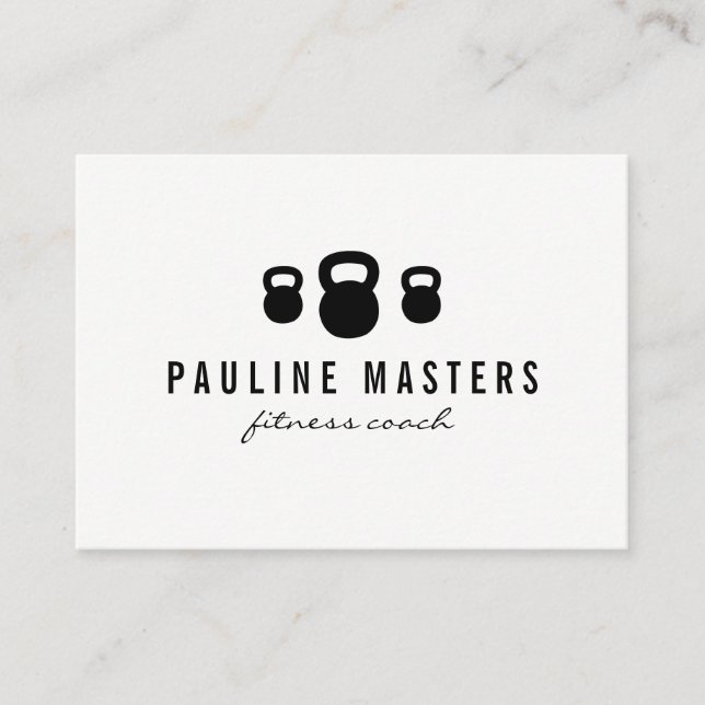 Cartão De Horário Kettle Bells Malhação Coach Compromisso (Frente)