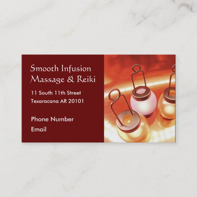 Cartão De Horário Lanternas com velas (Frente)