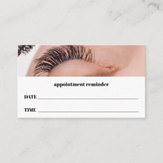 Cartão De Horário Lash Extensions Salon Appointment Card